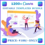 1200+ Canva Editable Templates Bundle